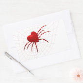 Red Hearts Spider Rechteckiger Aufkleber (Umschlag)
