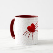 Red Hearts Spider Tasse (Vorderseite Links)