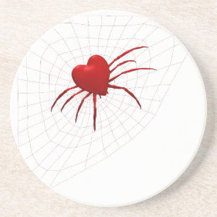 Red Hearts Spider Untersetzer