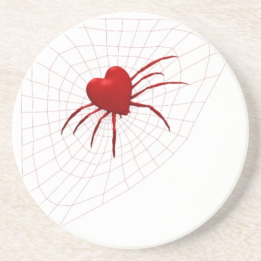 Red Hearts Spider Untersetzer (Vorne)