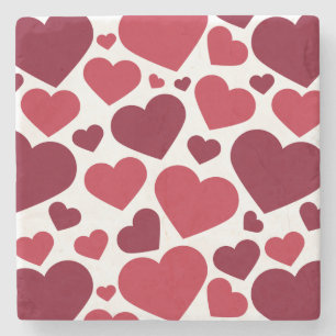 Red Hearts Steinuntersetzer
