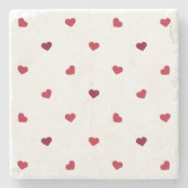 Red Hearts Steinuntersetzer (Vorderseite)