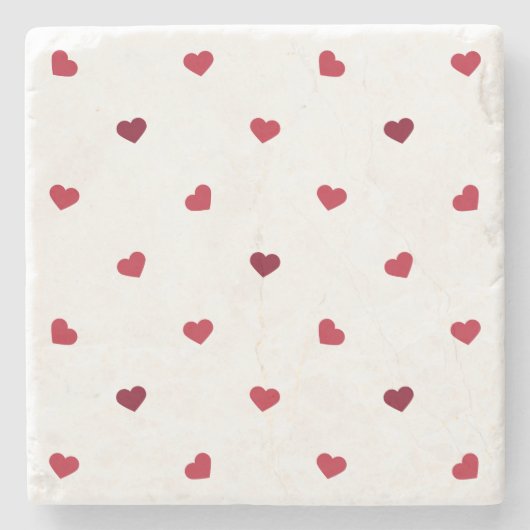 Red Hearts Steinuntersetzer (Vorderseite)