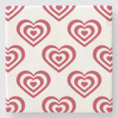 Red Hearts Steinuntersetzer (Vorderseite)