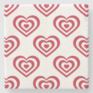 Red Hearts Steinuntersetzer