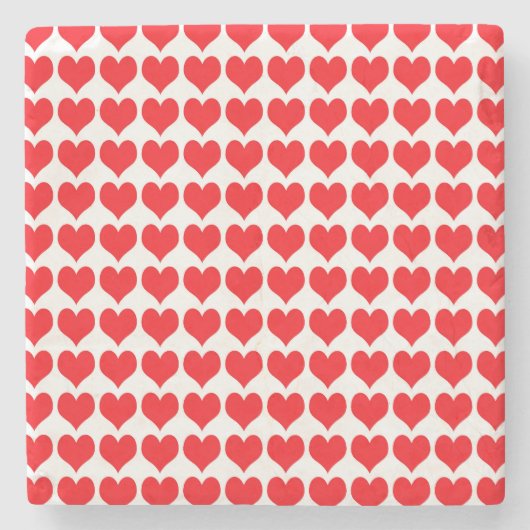 Red Hearts Steinuntersetzer (Vorderseite)