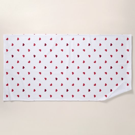 Red Hearts Strandtuch (Vorderseite)