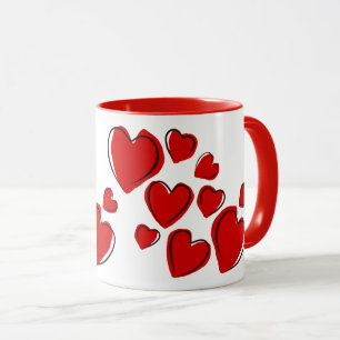 Red Hearts Tasse