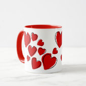 Red Hearts Tasse (Vorderseite Links)