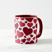 Red Hearts Tasse (VorderseiteRechts)