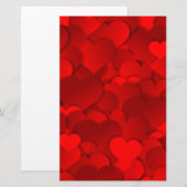 Red Hearts Texture Briefpapier (Vorne/Hinten)