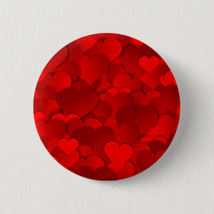 Red Hearts Texture Button