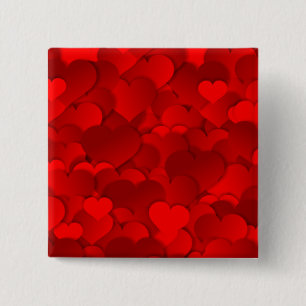 Red Hearts Texture Button