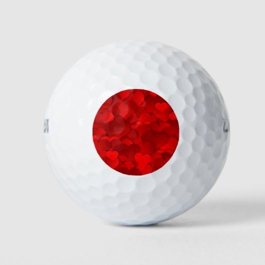 Red Hearts Texture Golfball (Vorderseite)