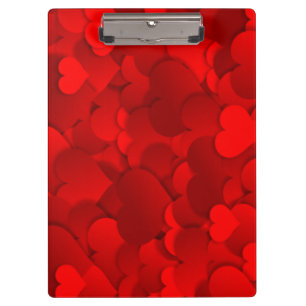Red Hearts Texture Klemmbrett