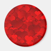 Red Hearts Texture Magnet (Vorne)