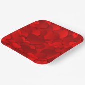 Red Hearts Texture Pattern Pappteller (Gewinkelt)