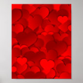 Red Hearts Texture Poster (Vorne)
