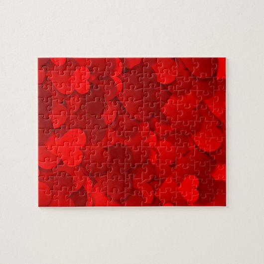 Red Hearts Texture Puzzle (Horizontal)