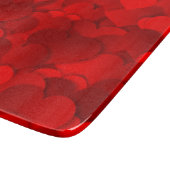 Red Hearts Texture Schneidebrett (Ecke)