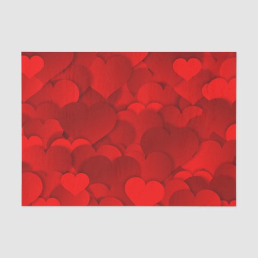 Red Hearts Texture Seidenpapier (Vorderseite)