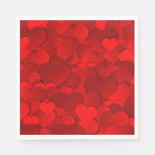 Red Hearts Texture Serviette (Vorderseite)