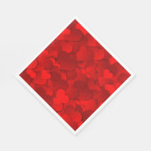 Red Hearts Texture Serviette (Ecke)