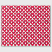 Red Hearts Tiled Pattern Geschenkpapier (Flach)