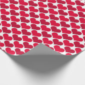Red Hearts Tiled Pattern Geschenkpapier (Ecke)