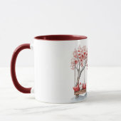 Red Hearts Tree Swing Hugs Kisses Tasse (Links)