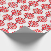 Red Hearts Tree Valentine Geschenkpapier (Ecke)