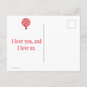 Red Hearts Tree Valentine Postkarte (Rückseite)