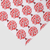 Red Hearts Tree Valentine Seidenpapier (Detail)