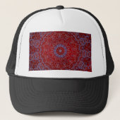 Red Hearts und Blue Lace Hat Truckerkappe (Vorderseite)