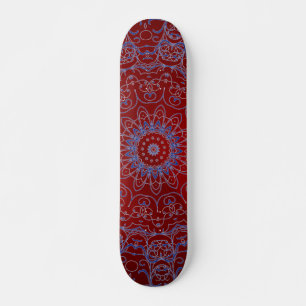 Red Hearts und Blue Lace Skateboard