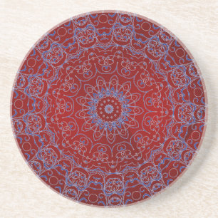 Red Hearts und Blue Lace Untersetzer