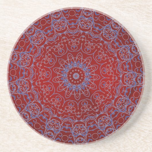 Red Hearts und Blue Lace Untersetzer (Vorne)