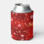 Red Hearts und Bokeh Dosenkühler (Kanne Vorderseite)