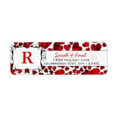 Red Hearts und Rose geben das Adressetikett zurück (Vorne)