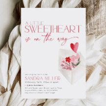 Red Hearts Valentine Baby Dusche Liebe Post