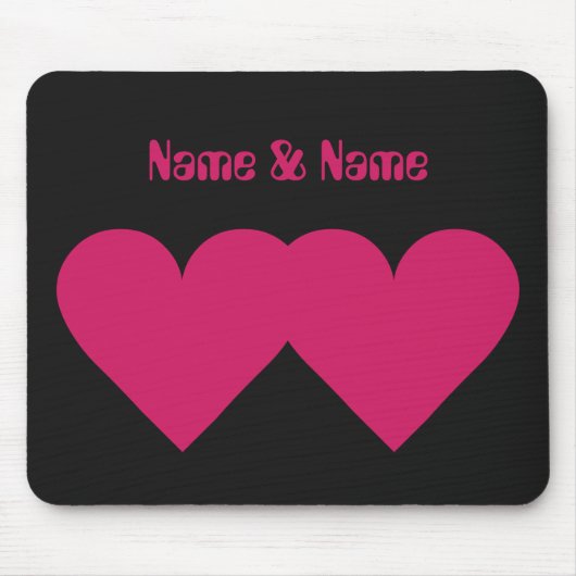 Red Hearts Valentine Custom Mousepad (Vorne)