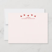 Red Hearts Valentine’s Day Note Card Einladung (Vorderseite)