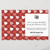 Red Hearts Valentine's Day Business Werbeaktion Flyer (Vorne)