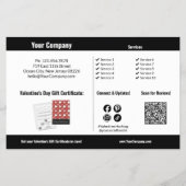 Red Hearts Valentine's Day Business Werbeaktion Flyer (Hinten)