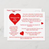 Red Hearts Valentine's Day Fun Fakten Postkarte (Vorne/Hinten)