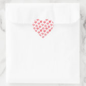 Red Hearts Valentine's day Wedding Herz-Aufkleber (Tasche)