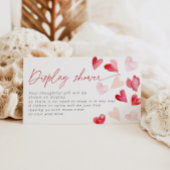 Red Hearts Valentines Display Shower Bridal Begleitkarte