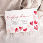 Red Hearts Valentines Display Shower Bridal Begleitkarte