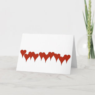 Red Hearts Valentinstag Card Feiertagskarte