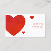 Red Hearts Visitenkarte (Vorderseite)
